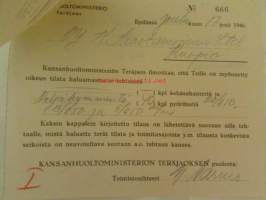 H. Saastamoinen Oy. Limited, Kuopio 7.12. 1946 - asiakirja