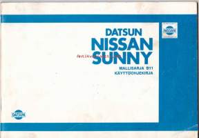 Datsun Nissan Sunny , mallisarja B11 , käyttöohjekirja