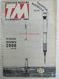 Tekniikan Maailma 1964 nr 17, sis. mm. seur. artikkelit / kuvat / mainokset; Korroosio kuriin, Koeajossa Piaggio Vespa 90 ja Triumph 2000, Asuntovaunun suunnittelu,