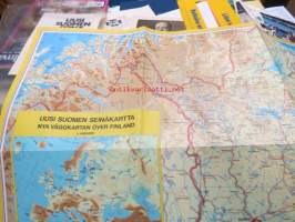 Uusi Suomen seinäkartta 1972 1:1 000 000 Nya väggkartan över Finland + erilinen paikannimihakemisto