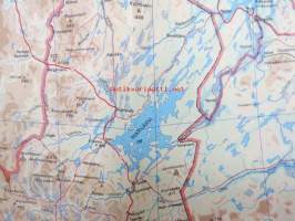 Uusi Suomen seinäkartta 1972 1:1 000 000 Nya väggkartan över Finland + erilinen paikannimihakemisto