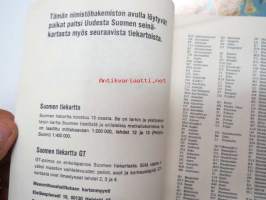 Uusi Suomen seinäkartta 1972 1:1 000 000 Nya väggkartan över Finland + erilinen paikannimihakemisto