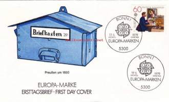 FDC Saksa - Europa-Marke , 17.05.1979.  60 Pf. Postilaatikko/postitoimisto 1854.