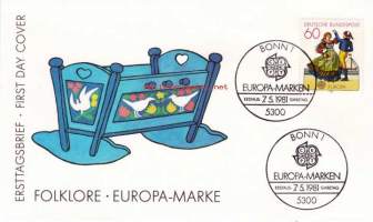 FDC Saksa - Europa-Marke , 07.05.1981.  60 Pf. Folklore