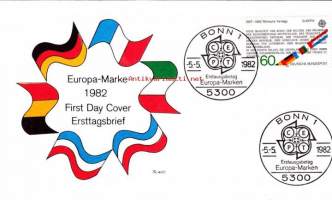FDC Saksa - Europa-Marke , 05.05.1982.  60 Pf.  1957 - 1982 Römische Verträge. Rooman sopimus