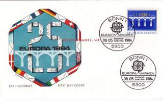 FDC Saksa - Europa-Marken , 08.05.1984.  60 Pf.