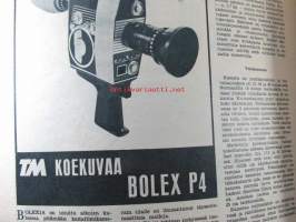 Tekniikan maailma 1965 nr 12 heinäkuu , sis. mm. seur. artikkelit / kuvat / mainokset;  Koekuvissa Blex P4, Koeajossa Vespa Super Sport ja Ford Cortina GT,