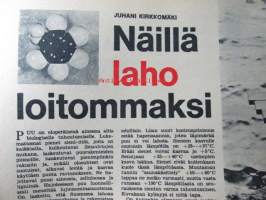 Tekniikan maailma 1965 nr 4, sis. mm. seur. artikkelit / kuvat / mainokset; Näillä laho loitommaksi, Sisustamme lenkkerin, Volkswagen 1500 S koeajossa,