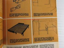 Tekniikan maailma 1965 nr 4, sis. mm. seur. artikkelit / kuvat / mainokset; Näillä laho loitommaksi, Sisustamme lenkkerin, Volkswagen 1500 S koeajossa,