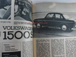 Tekniikan maailma 1965 nr 4, sis. mm. seur. artikkelit / kuvat / mainokset; Näillä laho loitommaksi, Sisustamme lenkkerin, Volkswagen 1500 S koeajossa,