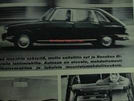 Tekniikan maailma 1965 nr 4, sis. mm. seur. artikkelit / kuvat / mainokset; Näillä laho loitommaksi, Sisustamme lenkkerin, Volkswagen 1500 S koeajossa,