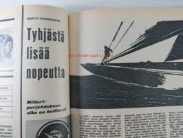 Tekniikan maailma 1965 nr 4, sis. mm. seur. artikkelit / kuvat / mainokset; Näillä laho loitommaksi, Sisustamme lenkkerin, Volkswagen 1500 S koeajossa,