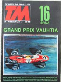 Tekniikan maailma 1965 nr 2, sis. mm. seur. artikkelit / kuvat / mainokset;        Haalistuvatko muistojenne värit, Ilmasirkuksesta eli taitolennosta - taitoa