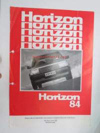 Horizon 1984 -myyntiesite (Horizon-verkoston sisäinen esite, ei ole tarkoitettu asiakkaille)