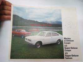 Morris Marina 1.3 Deluxe Coupe, 1.3 Super Deluxe Cooupe, 1.3 Super Deluxe Saloon -myyntiesite