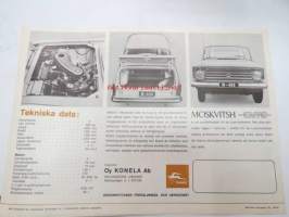 Moskvitsh (Moskvits) 408 Elite De Luxe -myyntiesite ruotsiksi