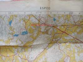 Espoo peruskartta 1:20 000 grundkarta 1961