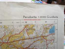 Espoo peruskartta 1:20 000 grundkarta 1961
