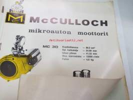 McCulloch formula - K mikroautoja, rungon osia, moottoreita, lisätarvikkeita -myyntiesite / hinnasto