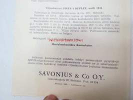 Sinus-Duplex / Savonius &amp; Co Ab -viljankuivaamo-esite