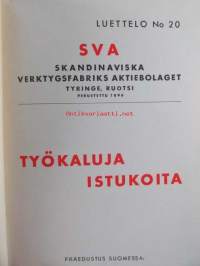 SVA Työkaluja istukoita, luettelo nr 20 - Skandinaviska Verktygsfabriks Aktiebolaget