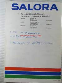 Salora Colour TV 25E9S, 25E7S, 28E9S, 28E7S, 33E9S - Käyttöohje