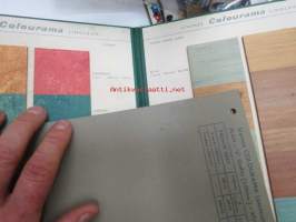 Staines Colourama linoleum model book -linoleumilaattojen mallikirja