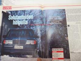 Moottori 1993 nr 4, sis. mm. seur. artikkelit / kuvat / mainokset; Kansikuva Anne Pohtamo, Peugeot 309, Mitsubishi Galant, Geneven Autonäyttely, Kellutuslisä