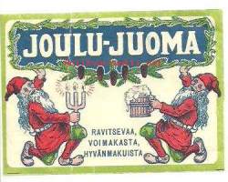 Joulujuoma - vanha  juomaetiketti