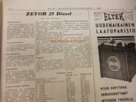 Maaseudun Koneviesti 1955 / 10, 1.6.1955 sis. mm. seur. artikkelit / kuvat / mainokset; Vickers telaketjutraktori, Fiat-traktorit, Castrol-voitelu, Muoviputkesta