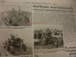 Maaseudun Koneviesti 1955 / 20.  25.10.1955 sis. mm.Fergusoninuusi ali-(hidastus-)vaihde.Läni-Karjalan maanviljelysseurallamaakunnalliset