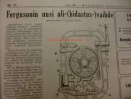 Maaseudun Koneviesti 1955 / 20.  25.10.1955 sis. mm.Fergusoninuusi ali-(hidastus-)vaihde.Läni-Karjalan maanviljelysseurallamaakunnalliset