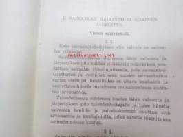 Harjavallan Piirisairaalan ohjesääntö / Harjavallan Piirisairaalan sairasosastoja koskevat erityiset määräykset / Mielisairaanhoitajain Liitto ry jäsenkirja  nr 1759