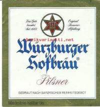 Wurzburger Hofbräu  - olutetiketti