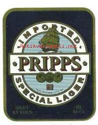 Pripps III olut - olutetiketti
