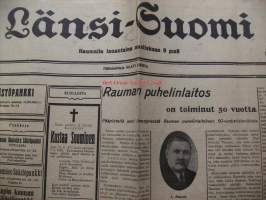 Länsi-Suomi Raumalla  nr 58/9.3.1935 - Rauman Puhelinlaitos 50 v, salakuljetusspriitä, ilmoituksia