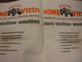 Maaseudun Koneviesti 1956 / 13 A. 18.7.1956.(Näyttelynumero)sis,mmLasikuitu ja sen käyttö.Ilmajäähdytetty diesel valtaa alaa.Kotimaisen traktorin