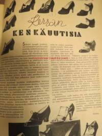 Kotiliesi 1935 nr 20 lokakuu Kansikuva Martta Wendelin Aiheita mm  orkideojakin voidaan kasvattaa kotona, Vuoden 1935 kenkämalleja