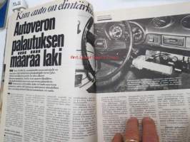 Tuulilasi 1974 nr 10, sis. mm. seur. artikkelit / kuvat / mainokset; Koeajo Alfasud ti, Akkutesti, Veikko Huovinen koeajoi Honda ATC mönkiäisen - kirjailijan