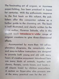 Origami. Japanese Paper-Folding Book two -japanilaista paperintaittelua