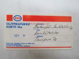 Esso Öljypikatukku kortti nr 459 / Hatanpään Kenkätehdas Oy