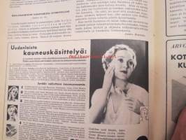 Kotiliesi 1937 nr 3 helmikuu I, sis. mm. seur. artikkelit / kuvat / mainokset; Kansikuva Karin Vikstedt; Neovius ryijyjä,