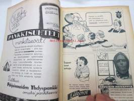 Kotiliesi 1937 nr 5 maaliskuu I, sis. mm. seur. artikkelit / kuvat / mainokset; Kansikuva piirtänyt Lea Jännes, Kaisa Kallio, Asuntoihanteet - ja asunnot -