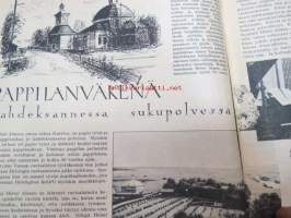 Kotiliesi 1937 nr 5 maaliskuu I, sis. mm. seur. artikkelit / kuvat / mainokset; Kansikuva piirtänyt Lea Jännes, Kaisa Kallio, Asuntoihanteet - ja asunnot -