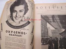 Kotiliesi 1935 nr 18 syyskuu II, sis. mm. seur. artikkelit / kuvat / mainokset; Kansikuva piirtänyt Martta Wendelin, Oxygenol, Soitonopetus - tarvitsevatko