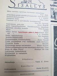 Kotiliesi 1935 nr 5 maaliskuu I, sis. mm. seur. artikkelit / kuvat / mainokset; Kansikuva piirtänyt Martta Wendelin, Gallen-Kallela Kalevala-taulujäljennöksiä