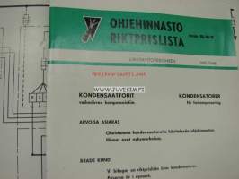 Loistehonsäätäjällä varustettu kondensaattoriparisto -esite ja hinnasto