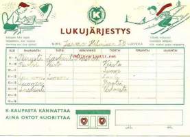 K-kauppa - Lukujärjestys