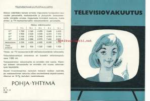 Televisiovakuutus / Pohja-Yhtymä -  TV- televisio vakuutus myyntiesite 1961