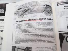 Suomen autolehti 1961 nr 9, sis. mm. seur. artikkelit / kuvat / mainokset; Kansikuva Simca Ariane - Miss Maailma Marita Lindahl, Näin USA:ssa, 2-pyöräinen Ford